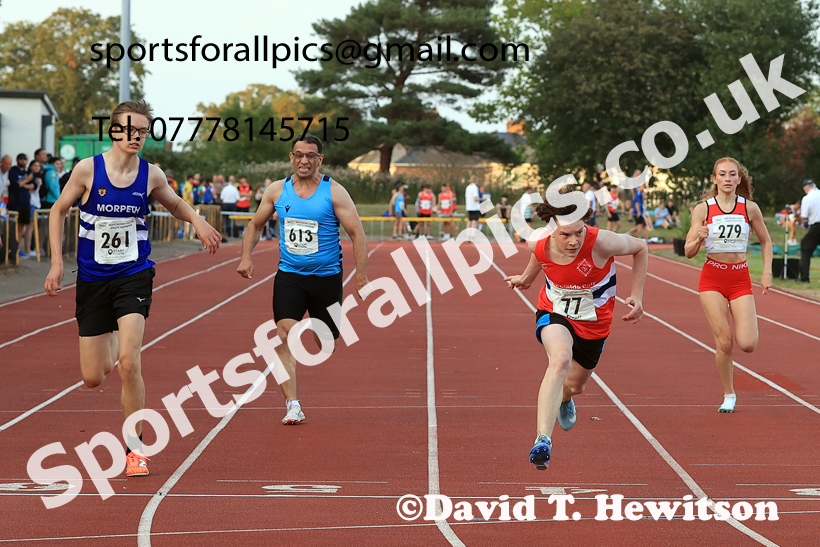 200 metres, 2025 NEGP No 6 Monkton, Wednesday, August 13th.  Photo: David T. Hewitson/Sports for All Pics